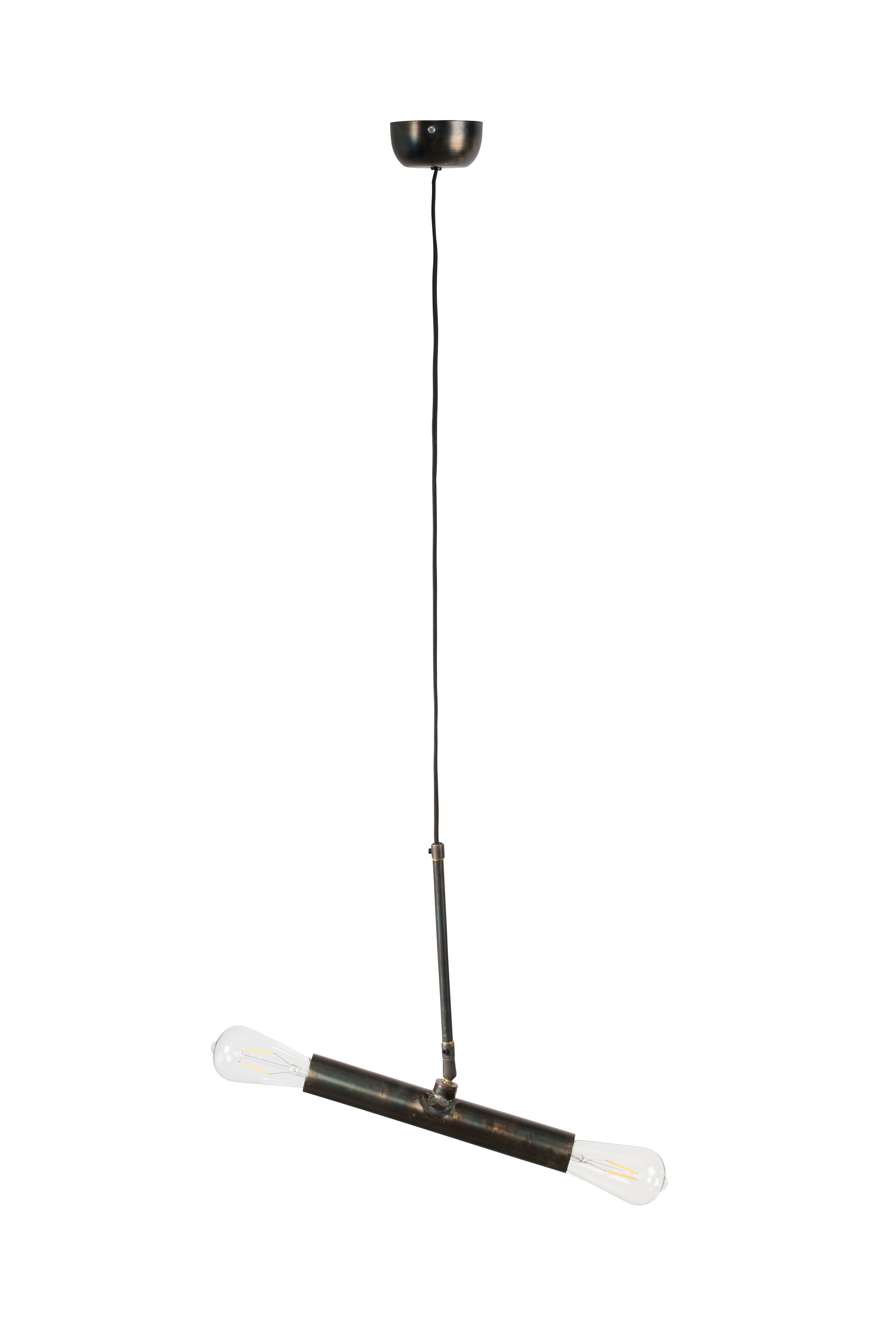Dutchbone Doppio Burnished Iron Pendant Lamp